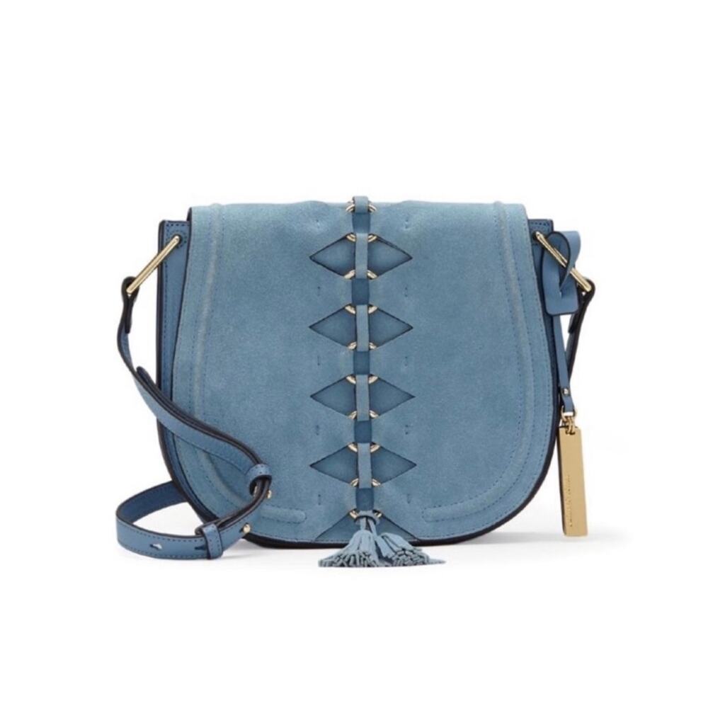 Vince Camuto Flap TasselCrossbody Bag in Blue Heaven
